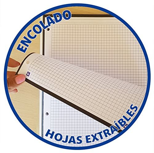 RECAMB.A4 4A.90gr. 80h OXFORD CUADR 5X5 AZUL - Imagen 5