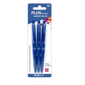 BLT/ 3 BOLIGRAFO AUTOM.PLUS SOFT AZULES
