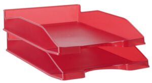 BANDEJA PLAST.ARCHIVO 2000 TRANSL.ROJO