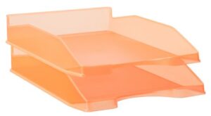 BANDEJA PLAST.ARCHIVO 2000 TRANSL.NARANJA