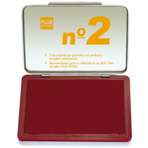 TAMPON PLUS OFFICE MNO.METALICO Nº2 ROJO