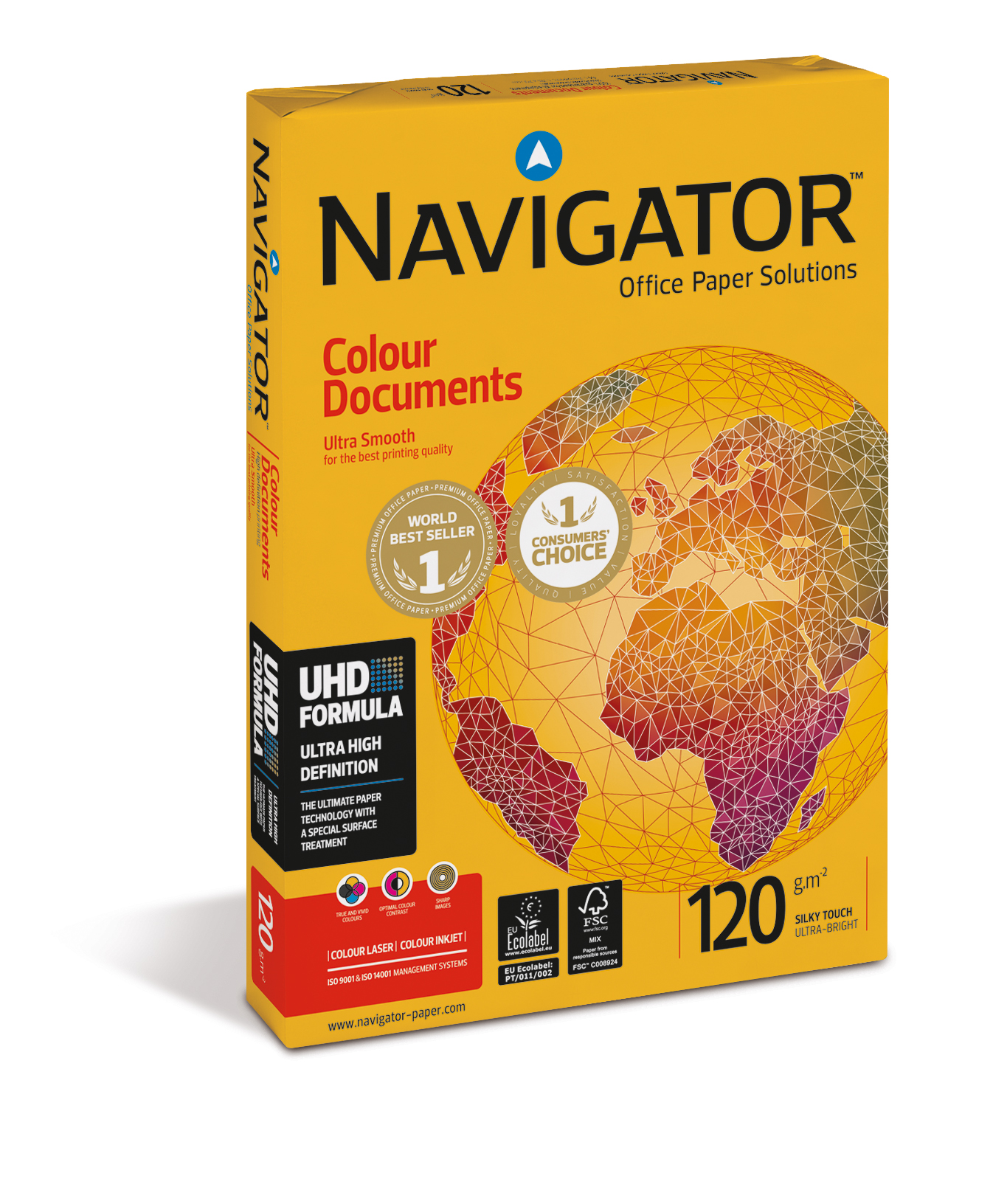 PAPEL A4 120gr P/250 NAVIGATOR COLOR DOCUM