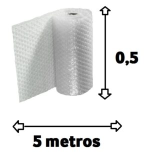 PLASTICO BURBUJA ROLLO 0,5 x   5,0 Mtrs.