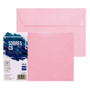 Pte/20 SOBRES PLUS 114x162 C6 ROSA