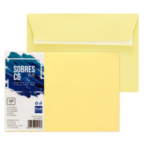 Pte/20 SOBRES PLUS 114x162 C6 AMARILLO