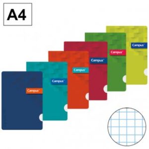 CUADERNO GR.PP A4 90gr.48h CAMPUS CUADROS 4 mm.