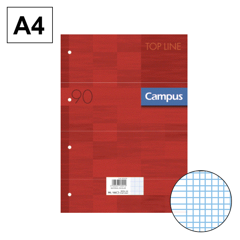 RECAMB.A4 4A.90gr 100h CAMPUS MILIM