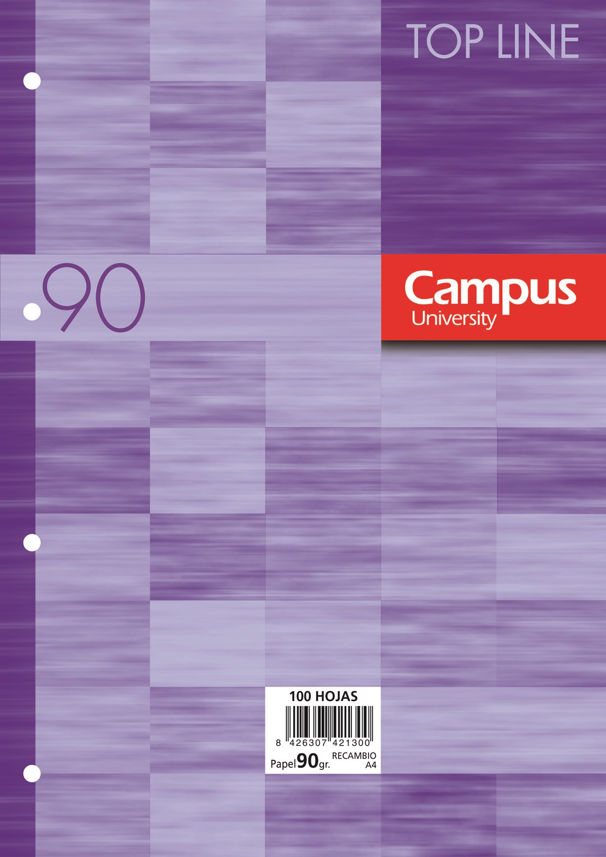RECAMB.A4 4A.90gr 100h CAMPUS CUADR 5x5 MORAD