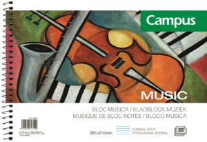BLOC MUSICA A4 CAMPUS PAUTA NORMAL APA