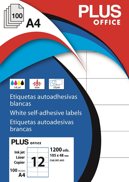 ETIQUETAS A4 105,0x 48,0 C/100 PLUS