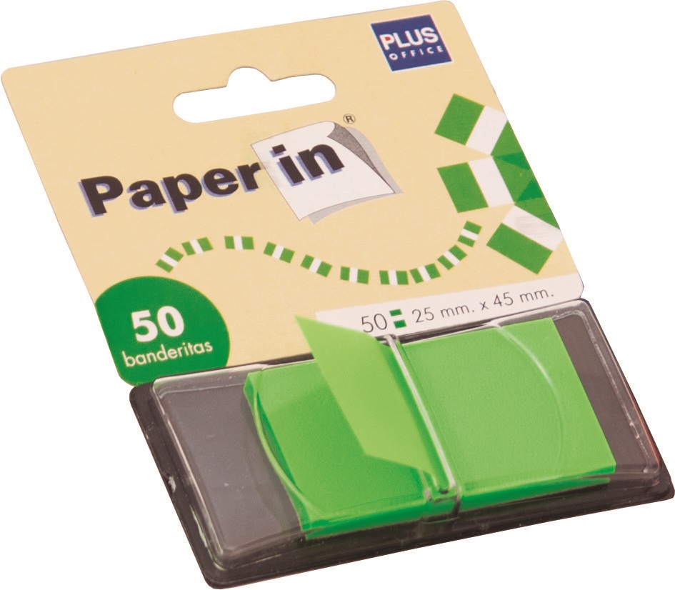 BANDERITAS PAPER IN ANCHA DISPENS/50 VERDE