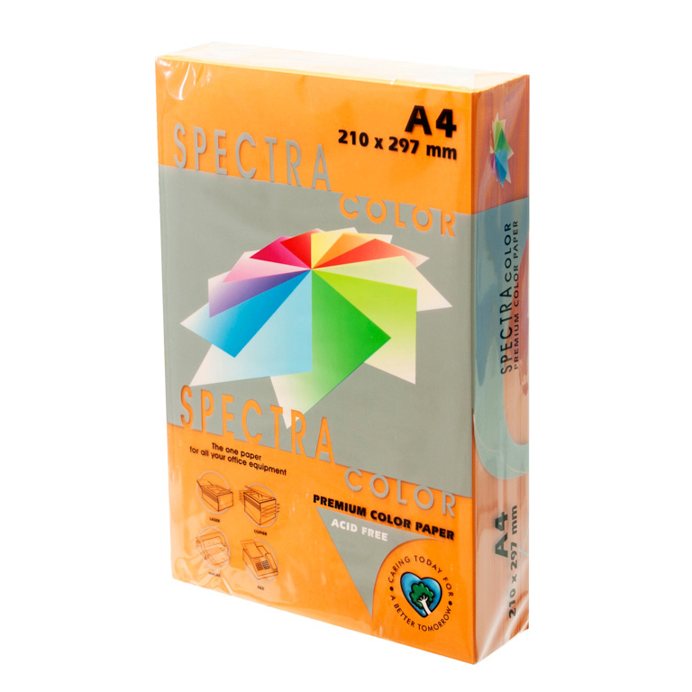 PAPEL A4 80gr.P/500 NARANJA INTENSO