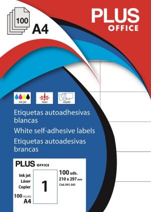 ETIQUETAS A4 210,0x297,0 C/100  PLUS
