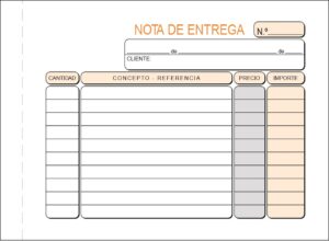 TALONARIO NOTA ENTREGA  8ºAP.