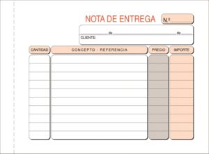 TALONARIO NOTA ENTREGA  8ºAP. DUPL.E.CALCO