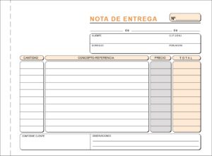 TALONARIO NOTA ENTREGA 4ºAP.S/M TRIPL.E.CALCO