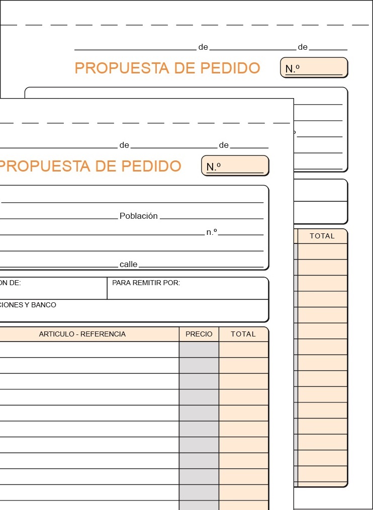 TALONARIO PROPUESTA PEDIDOS 4ºNAT.DUPLICADO - Imagen 2