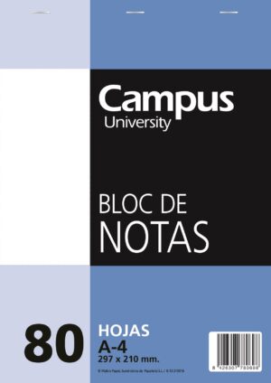 BLOC PERFORADO A4 LIS 80h