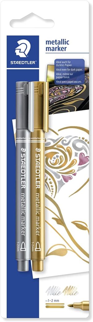 ROTUL.METALIC STAEDTLER BLT/ 2 ORO/PLATA