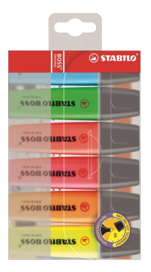 ROTUL.FLUOR STABILO BOSS B/6 SURT
