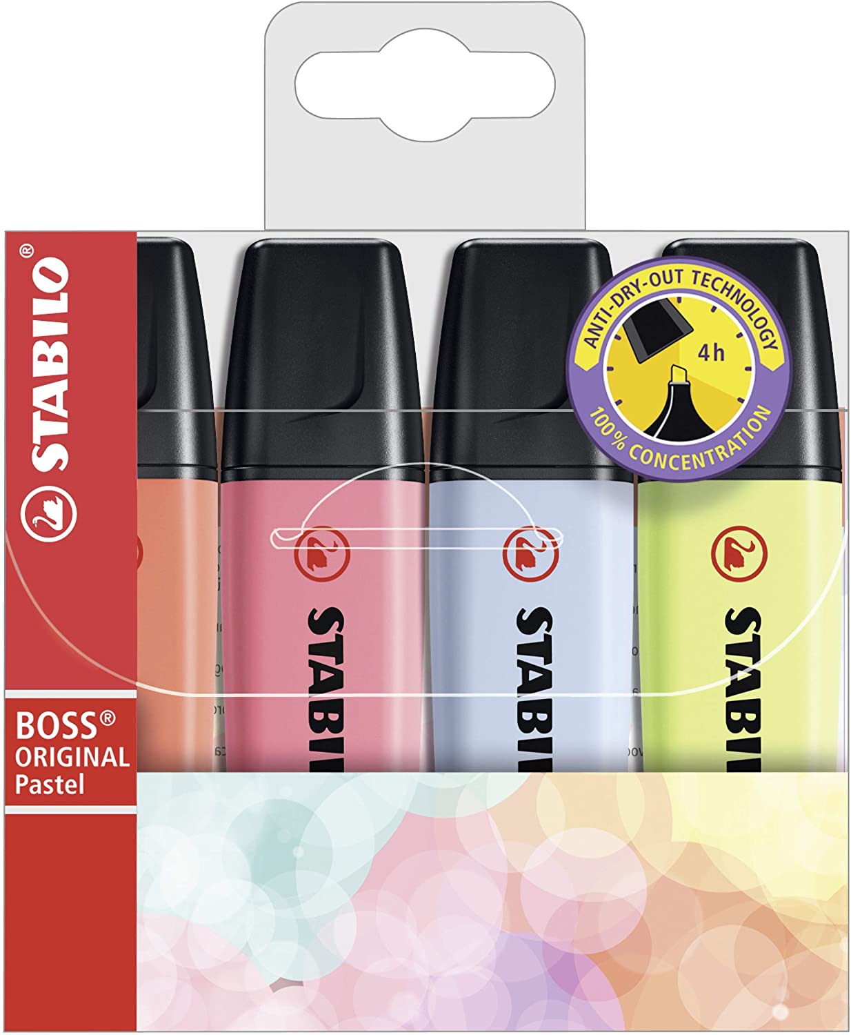 ROTUL.FLUOR STABILO BOSS B/4 SURT PASTEL