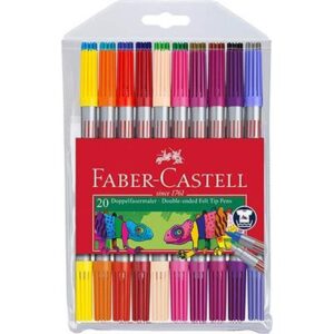 ROTULADOR FABER DOBLE PUNTA 20 Col