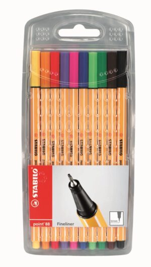 ROTULADORES STABILO POINT 88 FINELINER 10 Col