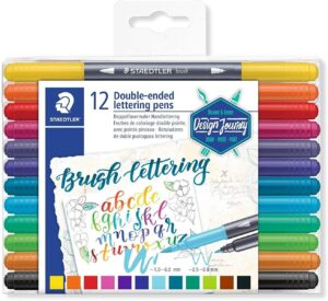 ROTULADOR STAEDTLER 3004 DOBLE PUNTA PINCEL 12 COL.