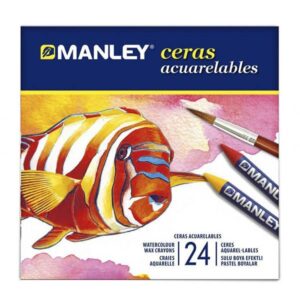 PINTURA CERA ACUARELABLE MANLEY 24 COLORES