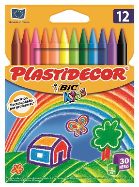 PINTURA CERA DURA PLASTIDECOR 12 COL CLASIC