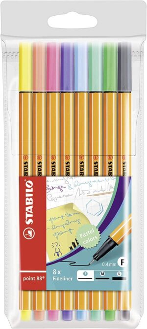 ROTULADORES STABILO POINT 88 FINELINER 8 Col