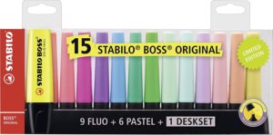 ROTUL.FLUOR STABILO BOSS E/15+DESKSET