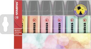 ROTUL.FLUOR STABILO BOSS B/6 SURT PASTEL