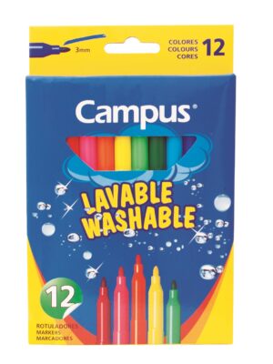 ROTULADOR CAMPUS LAVAB.PUNTA 3mm 12 Col