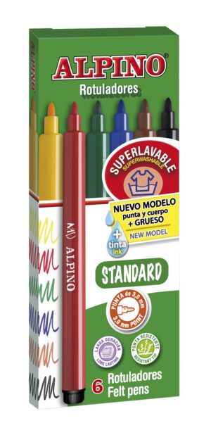 ROTULADOR ALPINO ESTANDARD  6 Col