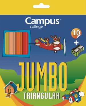 PINTURA LAPIZ-JUMBO CAMPUS TRI 10c.LARGO
