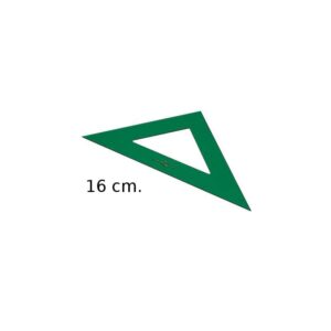 ESCUADRA FABER CASTELL 16 CM.VERDE