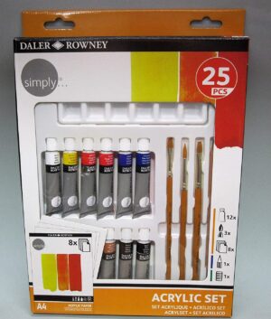 SET DALER & ROWNEY  25 PIEZAS ACRILICO