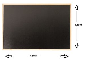 PIZARRA TIZA MARCO MADERA  60X90