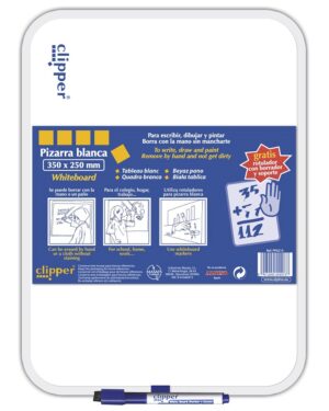 PIZARRA BLANCA DURA CLIPPER 25x35,0 GDE.
