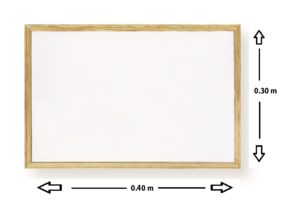 PIZARRA BLANCA CON MARCO MADERA 30X 40