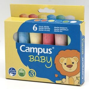 TIZAS COLORES JUMBO CAMPUS CAJA 6