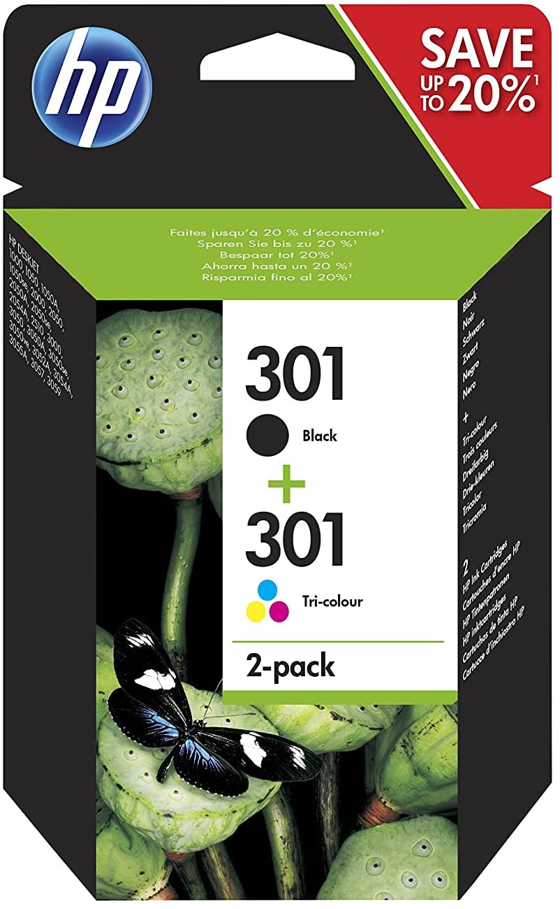 INKJET HP ORIGINAL N9J72AE Nº 301 PACK 2 COLOR