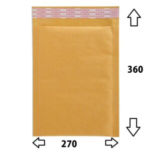 BOLSA BURBUJA KRAFT P/10-27X36 Nº 8 AK18 H/5