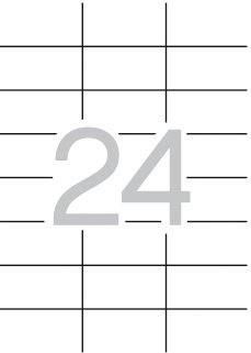 ETIQUETAS A4 70,0x 37,0 B/ 25 APLI