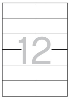 ETIQUETAS A4  97,0x 42,4 B/ 25 APLI