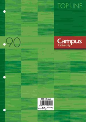 RECAMB.A4 4A.90gr 100h CAMPUS CUADR 5x5 VERDE