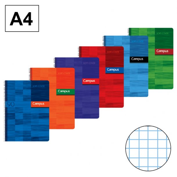 BLOC ESP.CAMPUS 90gr.A4 80H.CARTON CUADROS 4mm.