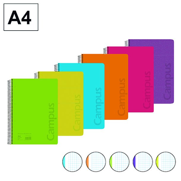 BLOC MICRO 90gr A4 120h.P.P..CAMPUS CN 5 COL..
