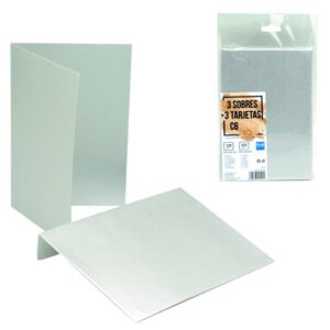 B/3 SOBRES+3 TARJETAS C6 METALIZADO PLATA